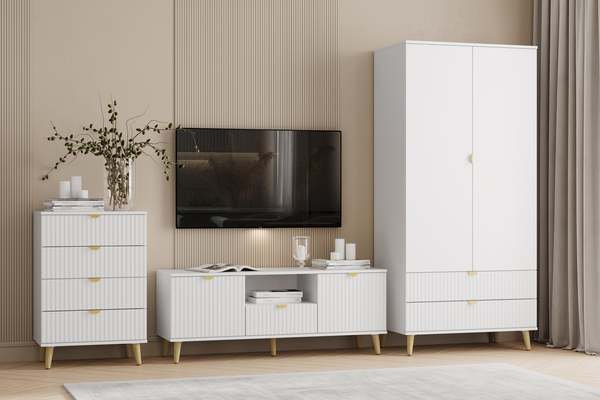 Шкаф Дакота НМ 040.25 меренга, белый