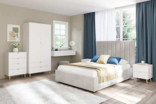 Тумба прикроватная Дакота НМ 040.19 меренга, белый