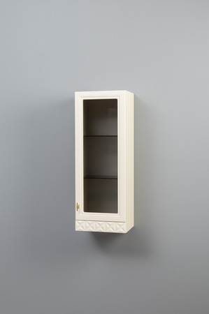 Шкаф навесной Марион 16.334 слоновая кость С341 PE, слоновая кость 6898 ПВХ (собирается на любую сторону)