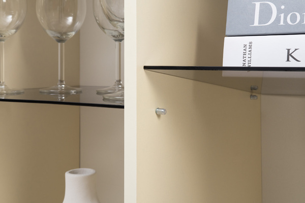 Гостиная Марион композиция 1 слоновая кость С341 PE, слоновая кость 6898 ПВХ, белый PE шагрень (собирается на любую сторону)